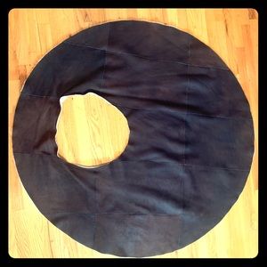 Brown and white reversible shearling vest